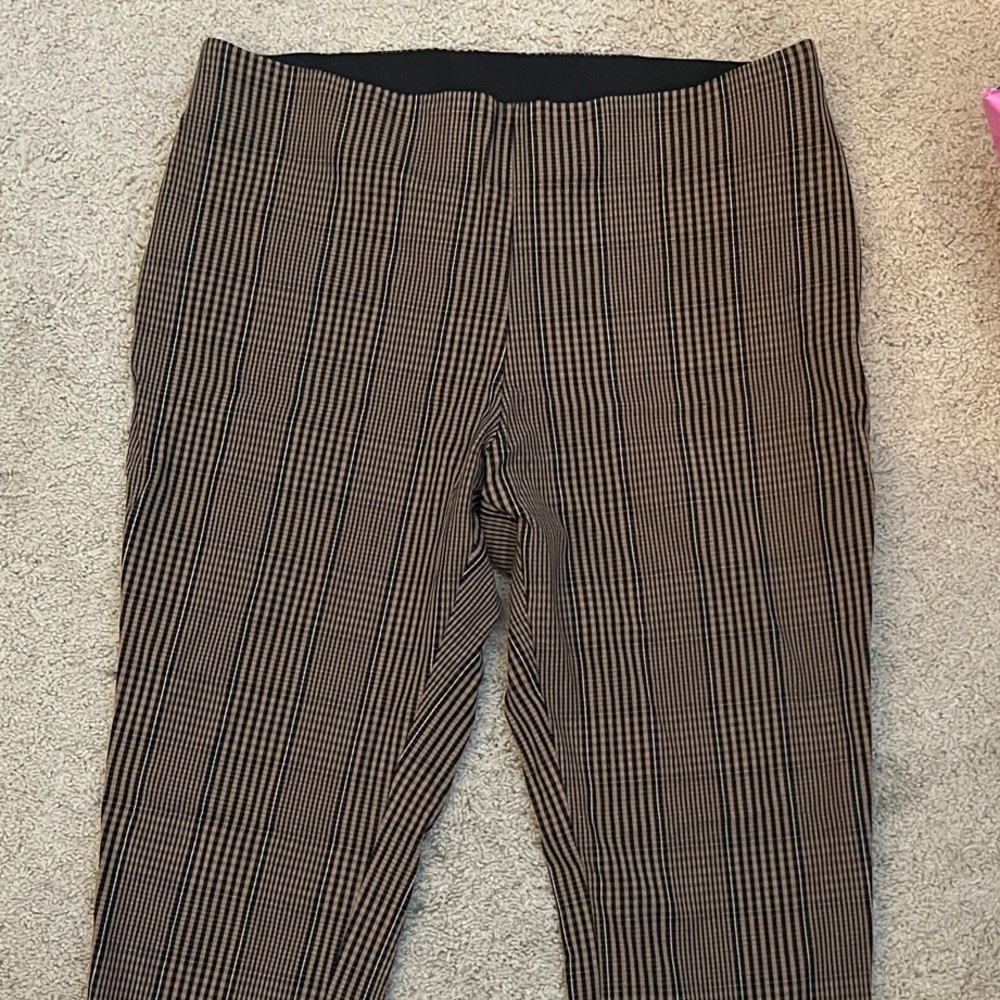 A New Day Tan and Black Plaid Pants